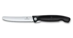 VICTORINOX Swiss Classic Piknikový skladací nôž 11 cm čierna / vrúbkované ostrie (6.7833.F)