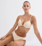 PURE MICRO - Push-up podprsenka s predným zapínaním a veľmi jemným mikrovláknom Triumph CAMEO BEIGE 85B