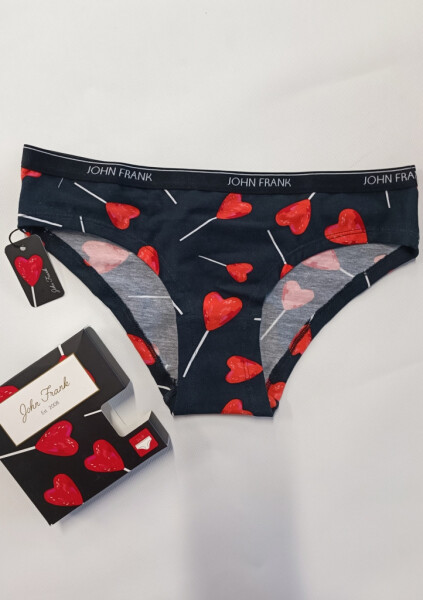 Dámske nohavičky John Frank WJFD-S127-HEART XL černá