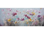 Ručne maľovaný obraz Kvetinová lúka 140x60 cm, olejomaľba%