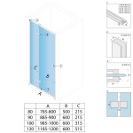REA/S - Sprchové dvere Atlas 80 Chrome vľavo KPL-K4662