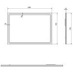 SAPHO - CIRASA STRIP kúpeľňová skrinka 100cm CIRASA s umývadlom a LED zrkadlom, 2 zásuvky, dub Alabama KSET-109