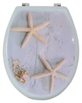 MSV STARFISH / WC doštička / s motívom / MDF / nerezové pánty / 56 x 360 x 450 mm