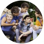 Pojem Jedlý papier One Direction pri natáčaní 19,5 cm - Pictu Hap - Pictu Hap