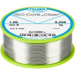 Felder ISO-Core Clear Sn100Ni+ spájkovací cín bez olova cievka Sn99,25Cu0,7Ni0,05 0.250 kg 1 mm; 5552941020