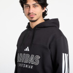Mikina adidas House Of Tiro Fleece Hoodie Black/ White XXL
