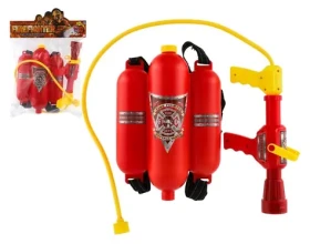 TEDDIES Vodná pištoľ hasičská so zásobníkom na chrbát