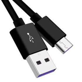 PremiumCord nabíjací kábel USB-C - USB-A čierna / Nabíjací kábel / 5A / USB 2.0 / 0,5m (ku31cp05bk)