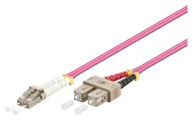 Good Connections LC/SC fialová / Optický patch kábel / OM4 / Duplex / Multi-mode / 10 m (LW-810LS4)