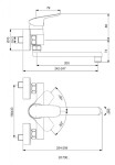 IDEAL STANDARD IDEAL STANDARD - CeraFlex Drezová batéria, s otočným vývodom 200 mm, chróm B1730AA