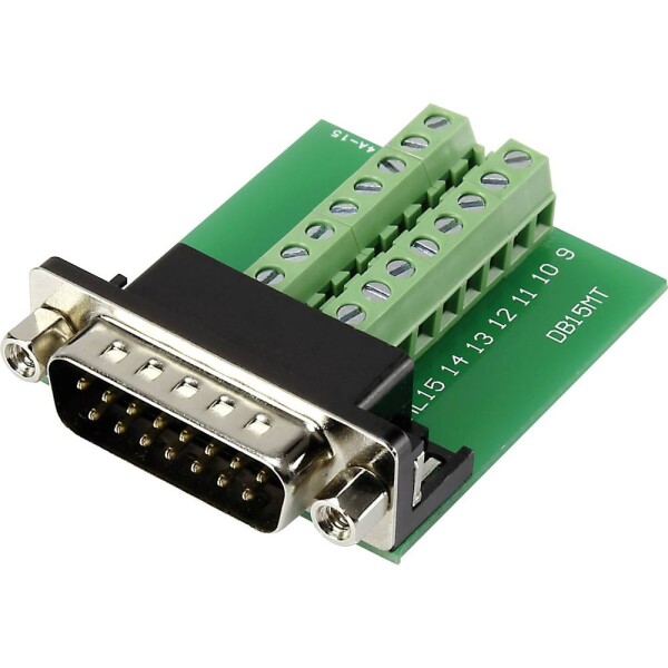 TRU COMPONENTS DSUB15M-16TB-2 1282790 D-SUB zástrčka 90 ° Pólov: 15 skrutkovací 1 ks; 1282790