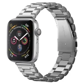 Spigen Modern Fit nerezový remienok pre Apple Watch 44 45 46 49 mm strieborná (062MP25404)