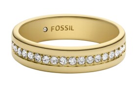 Fossil Pozlátený prsteň s kubickými zirkónmi Archival JOF01035710 49 mm