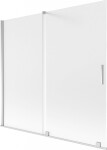 MEXEN/S - Velar dvojkrídlová posuvná vaňová zástena 170 x 150, dekor, chróm 896-170-000-31-01