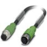 Phoenix Contact SAC-8P-M12MS/ 0,3-PUR/M12FS SH pripojovací kábel pre senzory - aktory, 1522969, piny: 8, 30.00 cm, 1 ks; 1522969
