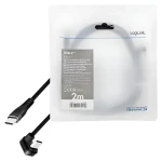 LogiLink USB-C - USB-C 2m čierna / Kábel / USB-C (M) 180 ° - USB-C (M) / opletený / USB 2.0 / PD 60W (CU0191)