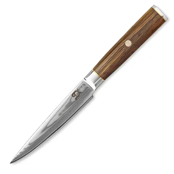SOK Cocobolo White Damascus 12,8 cm / Nôž Utility / Damasková oceľ / drevená rukoväť (DUK-BJUT5)