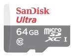SanDisk Ultra microSDXC 64GB + adaptér / Pamäťová karta / Class 10 / UHS-I / čítanie až 100 MB/s (SDSQUNR-064G-GN6TA)
