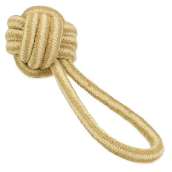 Dog Fantasy Hračka - preťahovadlo Juta lopta hádzacia krátky 28cm (124-10943)