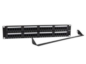 Gembird NPP-C648CM-001 / patch panel 19" / 48 Port 2U cat.6e / so zadnou organizáciou káblov / čierny (NPP-C648CM-001)