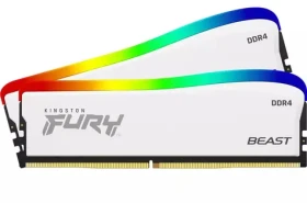 Kingston FURY Beast RGB SE 32GB (2x 16GB) DDR4 3600MHz biela / CL18 / DIMM / 1.35V / Non-ECC / Un-Registered (KF436C18BWAK2/32)