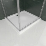 H K - Sprchovací kút SOLO D1 R76, 76x76x185 s dvoma jednokrídlovými dverami, rohový vstup SE-SOLOD1R76