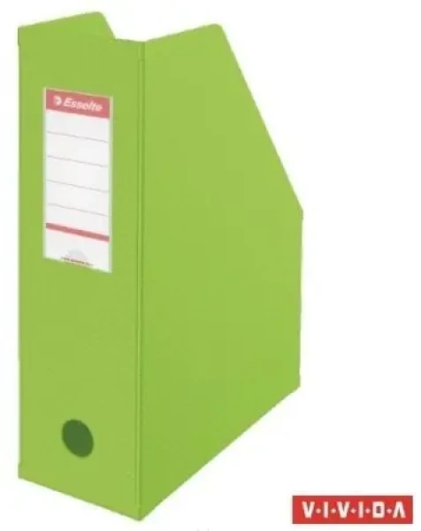 Esselte VIVIDA zelená / Stojan na časopisy / A4 / Kartón s PVC fóliou / šírka chrbta 100 mm (56076)