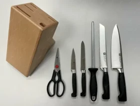 Zwilling Four Star Blok s nožmi / blok amp; viacúčelové nožnice amp; 4X nôž amp; ocieľka (35066-000-0)
