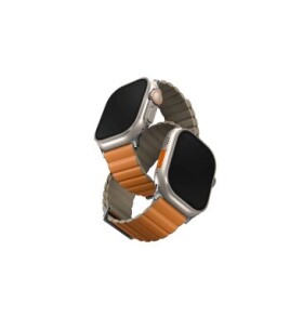UNIQ Revix Premium Edition Reversible Magnetic remienok pre Apple Watch 49 45 44 42 mm - SAFFRON (oranžová khaki) (8886463684306)