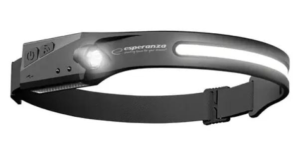 Esperanza EOT067 čierna / Čelovka / LED COB / 240 lm / nastaviteľný opasok (EOT067)