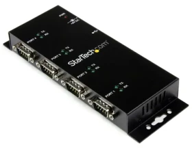 StarTech USB adaptér na 4X sériový Port čierna / Adaptér RS-232 / FTDI chipset / oceľ (ICUSB2324I)