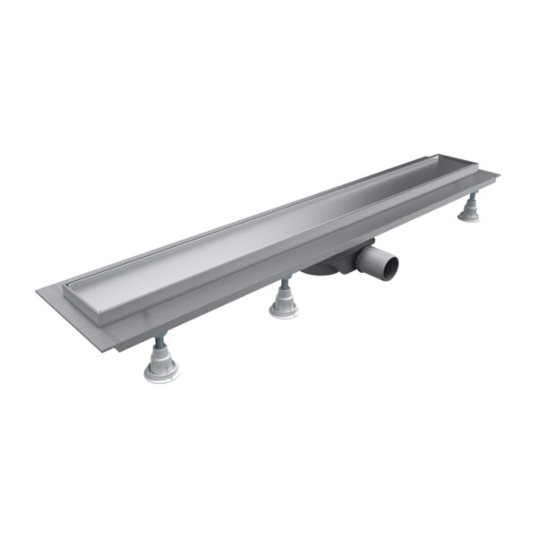 OMNIRES - LOWFIX lineárny sprchový odtok s krycou doskou pre dlažbu, 70 cm srebrny /SL/ LOWFIX70TSL