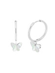 Preciosa Perleťové náušnice Motýliky Mother of Pearl Butterfly 7493 01