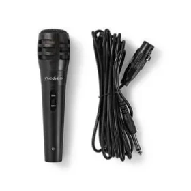 Nedis Káblový mikrofón čierna / Kardioid / dynamický / 5.00 m / 80 Hz - 12 kHz / 600 Ohm / -75 dB / Vypínač (MPWD15BK)