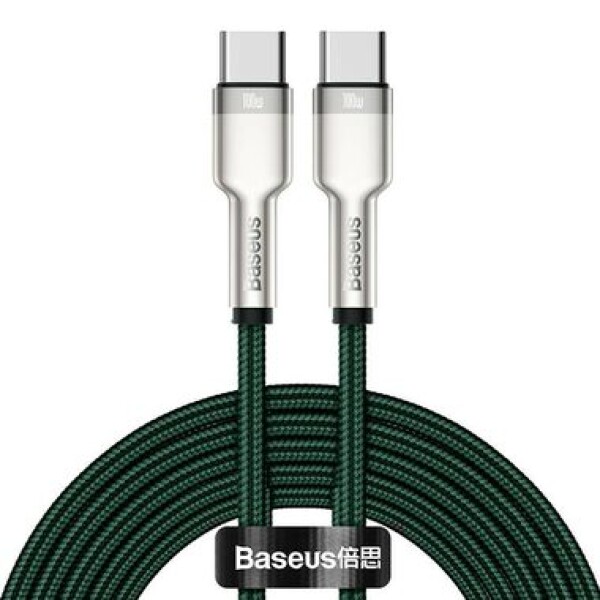 Baseus CATJK-D06 Kábel USB-C (M) - USB-C (M) 2 m zelená / 100W (CATJK-D06)