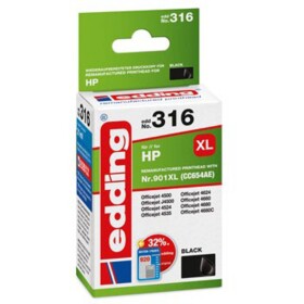Edding Ink cartridge náhradný HP HP 901XL (CC654AE) kompatibilná Single čierna EDD-316 18-316; 18-316