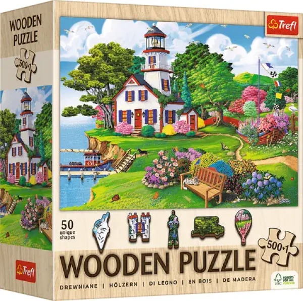 Trefl Drevené puzzle Letný raj