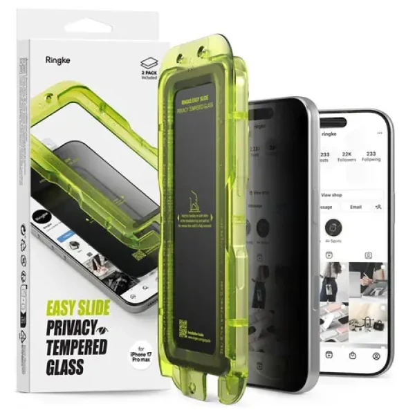 Ringke Easy Slide 2-pack / Ochranné sklo / Privacy / Apple iPhone 17 Pro Max