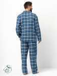 Pánske pyžamo Key MNS 492 B25 dĺžka/r M-2XL so zipsom džínovina XL
