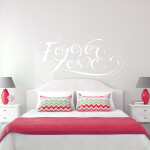 Veselá Stena Samolepka Forever love Farba: béžová, Veľkosť: 100 x 40 cm