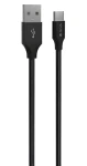 Devia Gracious Woven nabíjací kábel čierna / Kábel USB-A - USB-C / Textilné opletenie / 1 m (6938595337062)