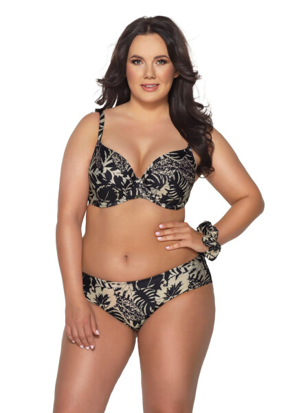Dámske brazílske plavky SF 185/5/B Mocca with Black - Ava 3XL béžová s černou