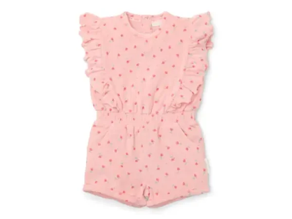 Little Dutch Overal letné Sunny Flowers Blush Pink veľ. 98/104 (CL25034412LD)