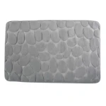 MSV Pebbles kúpeľňová predložka 40 x 60 cm šedá / Polyester, PU pena / Protišmyková