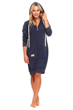 Dámsky župan 9756 modrý - Doctornap tmavě modrá XL