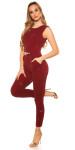 Sexy KouCla PaRtY TimE Glitter Jumpsuit BORDEAUX XS