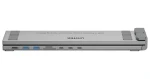 Unitek D1137AGY01 strieborná / Dokovacia stanica / USB-C / 3x USB-C / HDMI 4K / čítačka kariet / PD 100W (D1137AGY01)