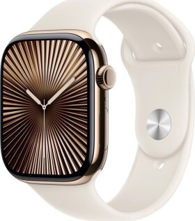 Apple Watch 10 GPS + Cellular 46mm Gold Titanium S/M Biely (MWYX3ET/A)