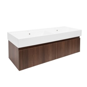 Kúpeľňová skrinka s umývadlom SAT Evolution 118x30x44, 8 cm orech mat SATEVO120NAU2 SATEVO120NAU2