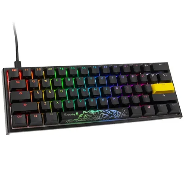 Ducky One 2 Pro Mini Gateron Yellow čierna / herná klávesnica / podsvietená / mechanická / drôtová USB-C / US (DKON2061ST-GUSPDAZTY2)